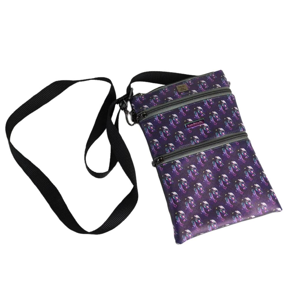 NWOT Post Malone‎ Print Custom Handmade By Suzy Crossbody Bag Adjustable Straps